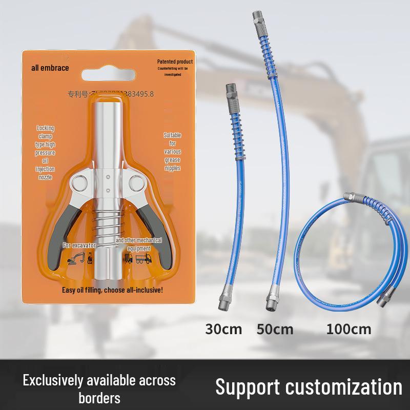 Self-Locking Grease Gun Nozzle – High-Pressure Locking Pliers Type Accessory
