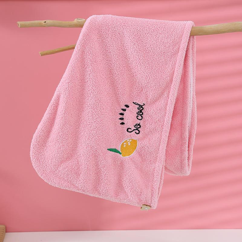 Women's Hooded Microfiber Hair Towel with Decorative Elements - Quick Drying and Absorbent