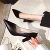 Spring 2026 New Temperament Black High Heels Women's Thick Heels Professional Versatile Sexy Pointed Single Shoes Women