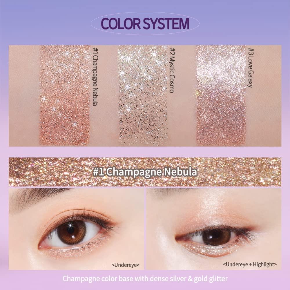ETUDE [Etude Official] Shine Fix Eyes Glitter Mystic CosmoLidschattenEyelinerTear BagLameGlitterGlitterMetallic2,5 Gramm 1,0 Flaschen