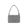 Alexander Wang Heiress Bolsa de Mão Pequena de Couro com Diamantes Brancos Bolsa de Ombro Tote Médio Feminina Branca