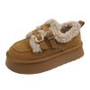 Fleece Birkenstocks New winter thickened warm plush cotton shoes platform snow boots