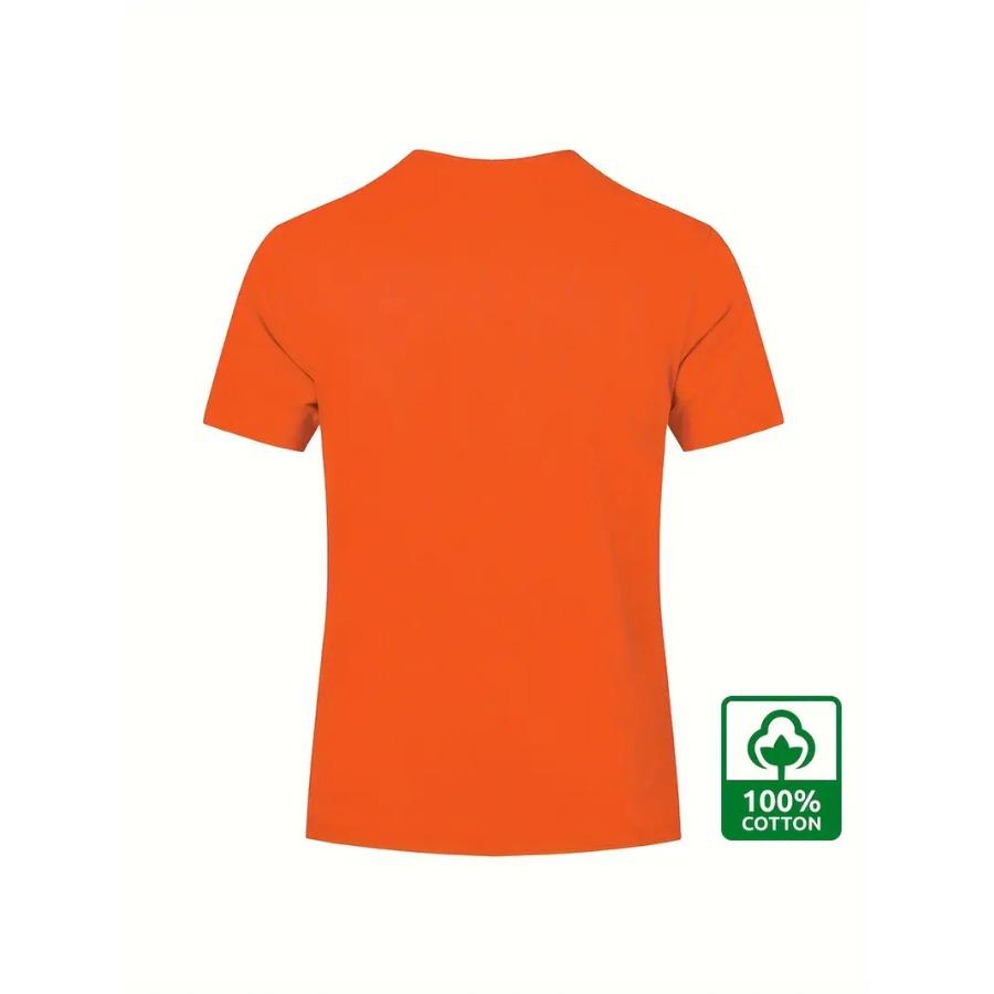 Men's Premium Cotton Short-Sleeve T-Shirt with Surfing Print - Crew Neck, Machine Washable