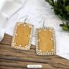 Vintage Mori Grass and Rattan Woven Handmade Earrings Bohemian Vacation Style Stud Earrings Female Ethnic Style Summer Ear Jewelry