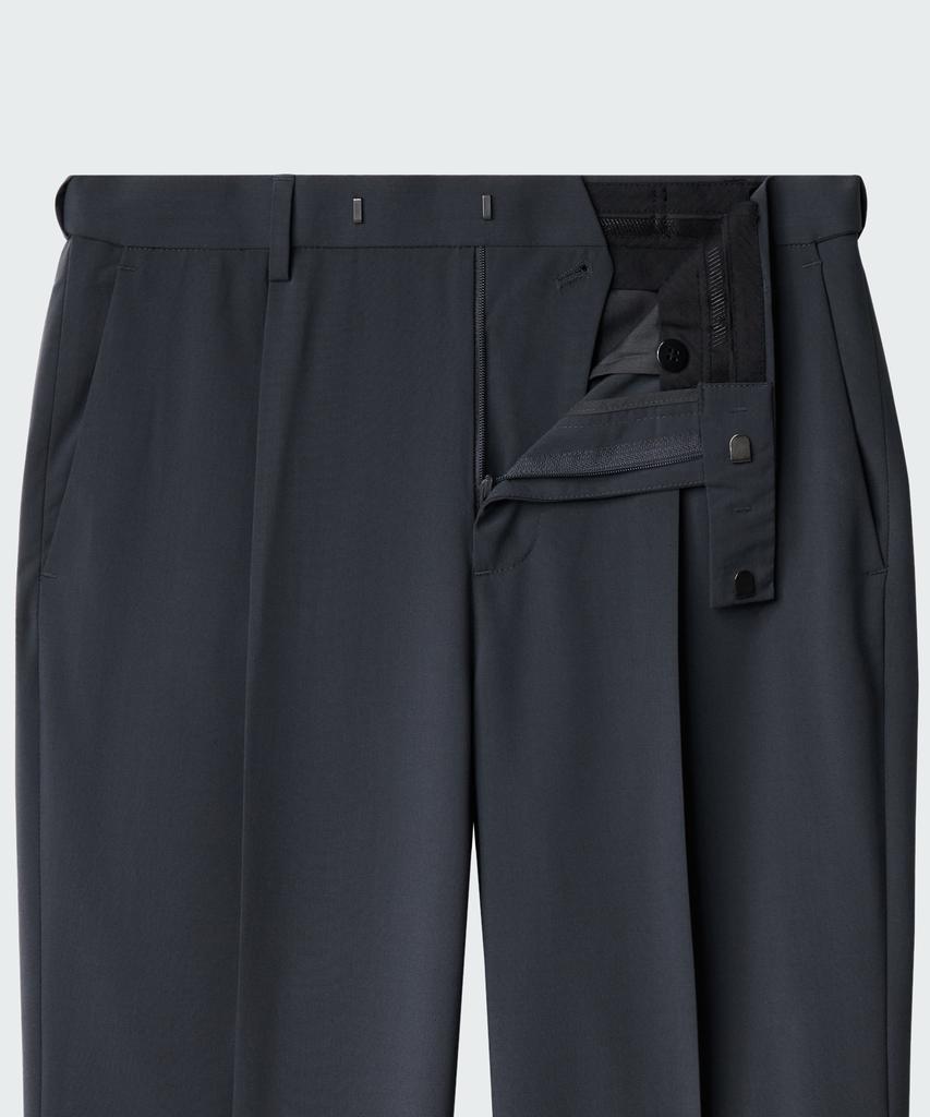MUSINSA STANDARD [Cooltandard] Wide Hidden Banding Slacks [Iron Gray]