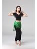 Halloween Belly Dance Costume with Sequin Tassels and Hip Scarf Waist Chain
