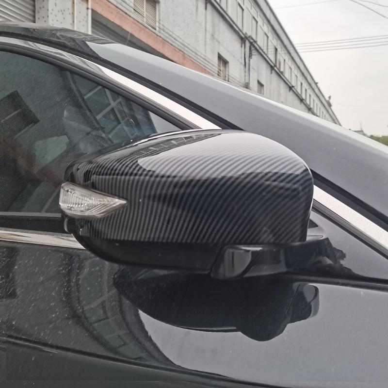 For Nissan Maxima A36 2016   ABS Carbon Black Exterior Door Side Wing Rearview Mirror Cover Sticker Trim  Accessories