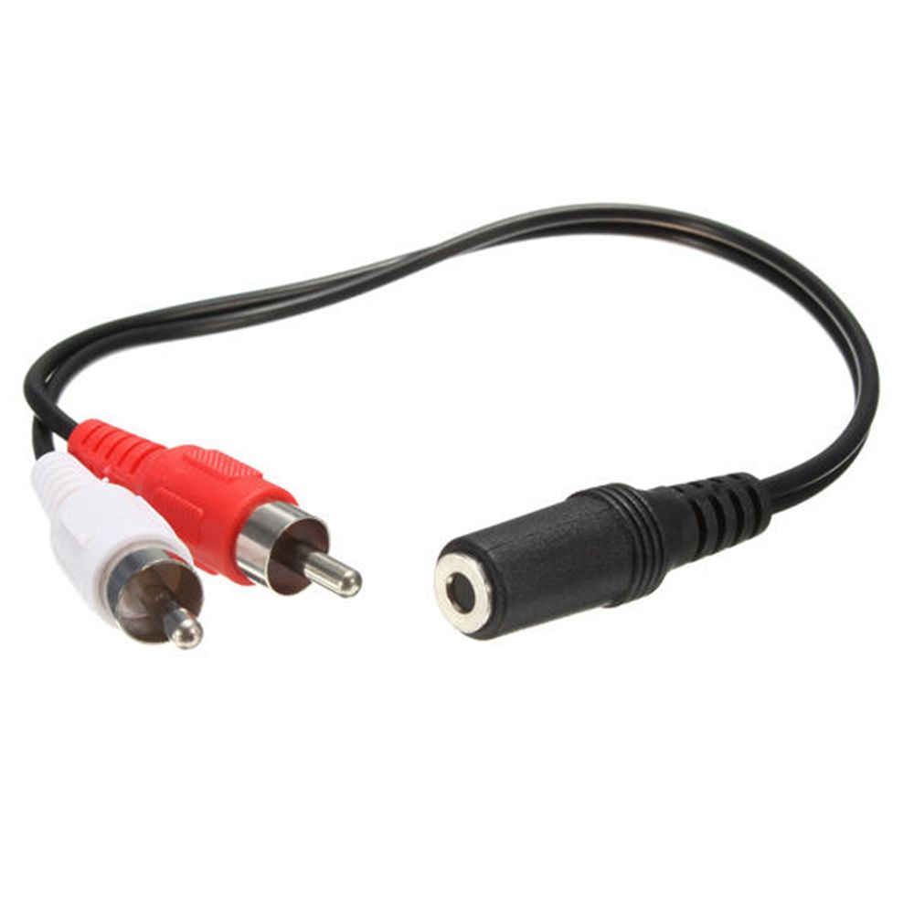 RCA Universal 3.5mm Female Headphone 3.5 RCA Male Adapter Cable Stereo Audio Splitter Audio Cables