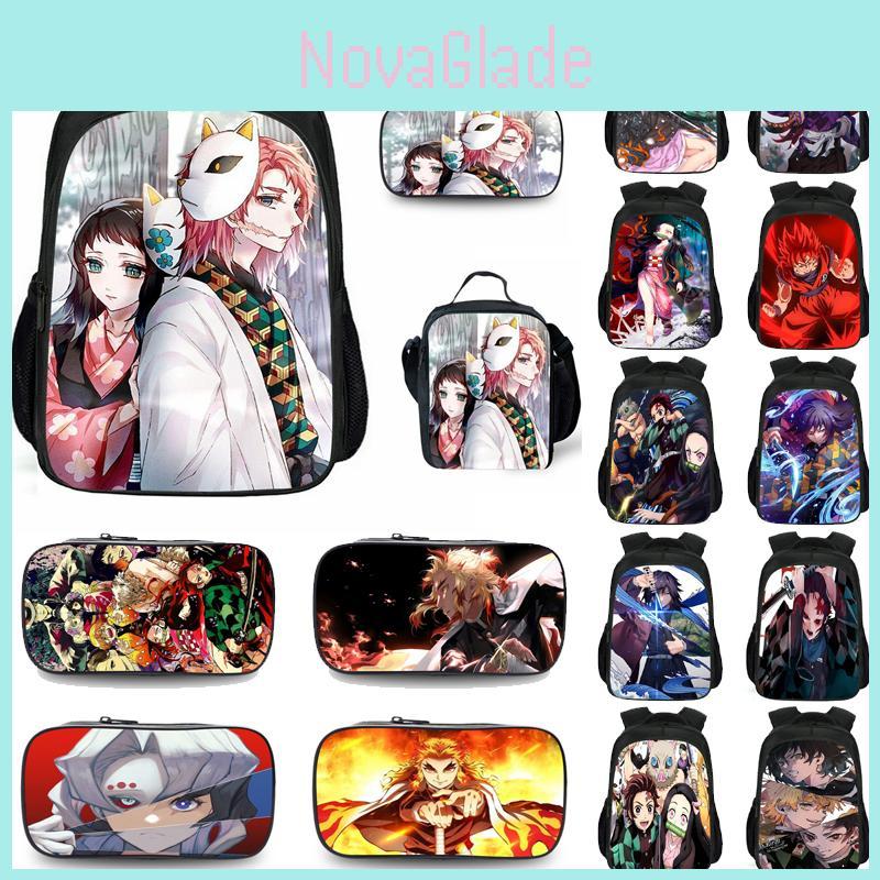 Large Capacity Demon Slayer Kimetsu No Yaiba Backpack With Durable Material And Stylish Design