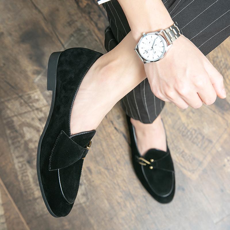 

Кожаная мужская повседневная обувь Мягкие мужские лоферы Мокасины Дышащая повседневная кожаная обувь 38 чёрный