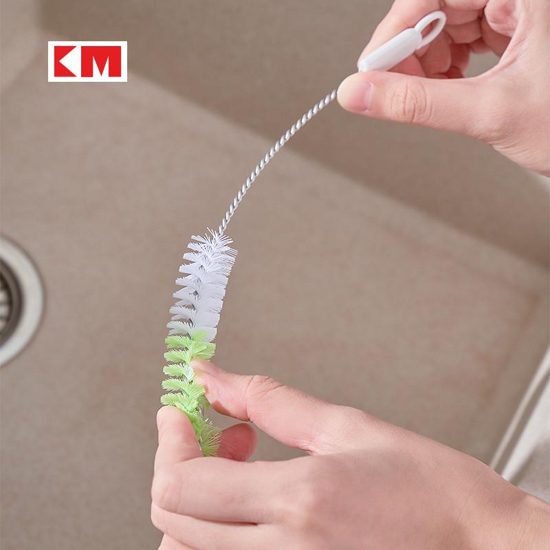 Spout Dual Color Brush Set For Bottles Cups And Kitchen Cleaning With Bristles Plastic