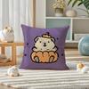 Fantasy Cartoon Colorful Animal Patterns Pillow Case Double-Sided Plush Sofa Cushion Covers Organic Breathable Invisible Zipper