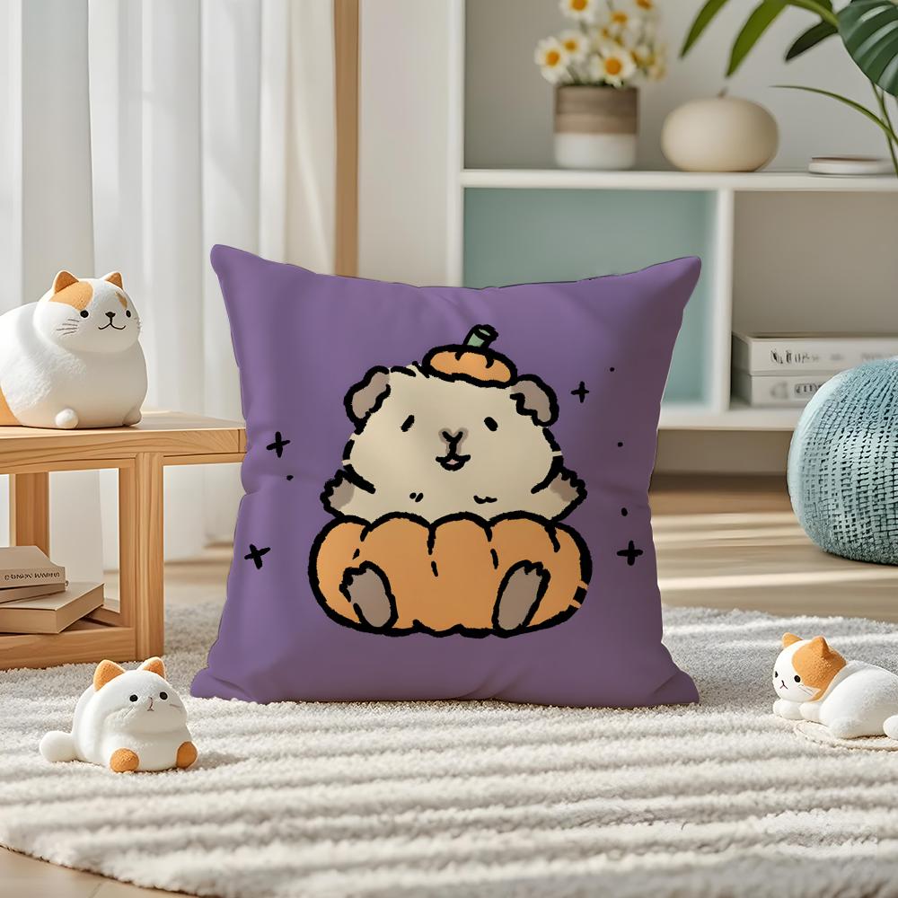 Fantasy Cartoon Colorful Animal Patterns Pillow Case Double-Sided Plush Sofa Cushion Covers Organic Breathable Invisible Zipper