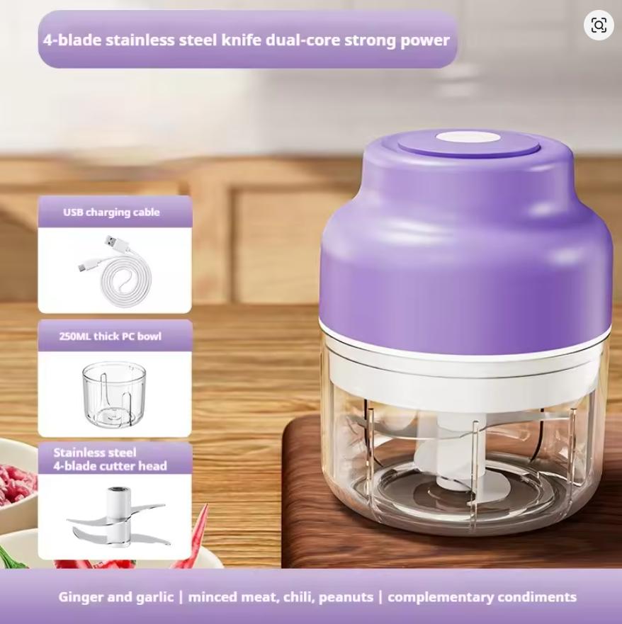 Elektrischer Knoblauchschneider GemüseSchneider Fleischwolf Küche Kinderhilfe Mixer Küchenmaschine Mini Küchenwerkzeuge 250ml/320ml