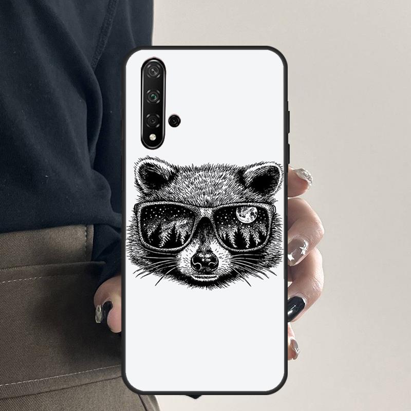 Raccoon Animal For Huawei Nova 12i 11i 8i 12s 9 10 SE Y91 Y90 Y60 Y70 Y72 Y61 P20 P40 P30 Lite P60 Pro Case