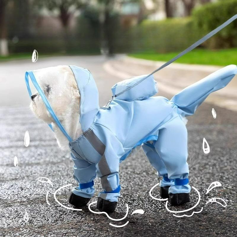 

1Pcs Puppy Dog Raincoat Rain Jacket Coverage 4 Legs Full Body Protection Waterproof Rainboot Small Dogs Pet Teddy Raining Coat L