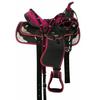 Novo Conjunto de Sela e Equipamento Sintético para Cavalo de Western Barrel Racing Disponível em Todos os Tamanhos e Cores 12, 13, 14, 15, 16, 17, 18 Polegadas