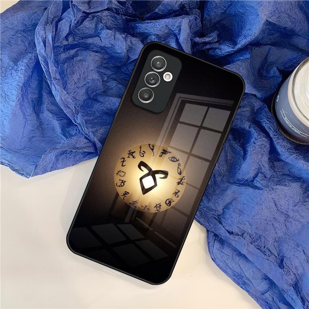 Shadow Hunter Rune Phone Case for Samsung Galaxy S24 S23 S22 S21 S20 A24 A34 A54 A53 Note20 M54 Fe Ultra Plus Glass