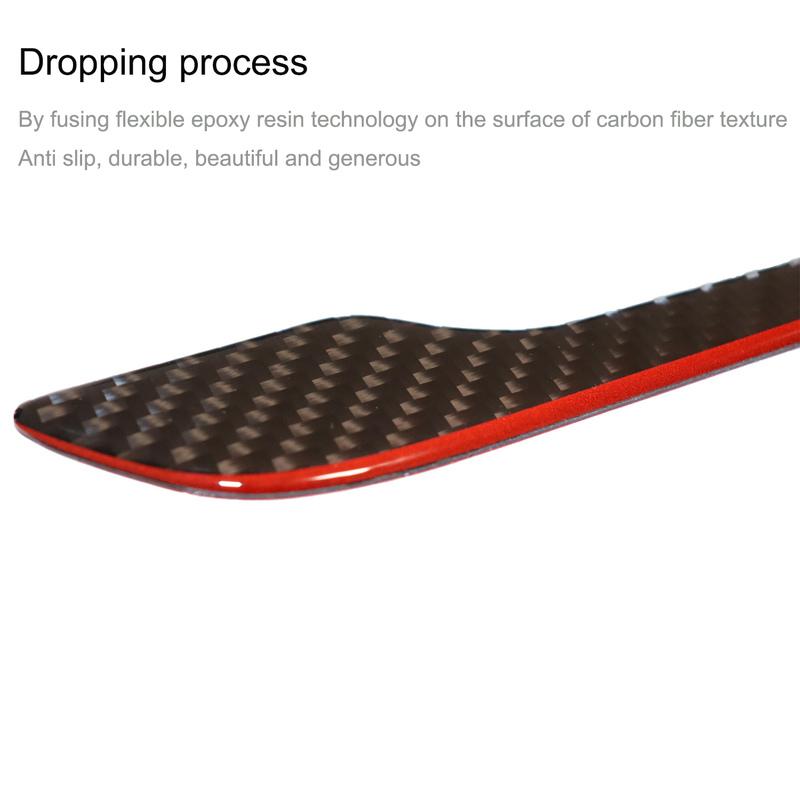 For Tesla Model 3/Y 2017-2025 Carbon Fiber 4PCS Door Handle Sticker Cover Model Y Juniper Carbon Fiber Resin Dropping Process