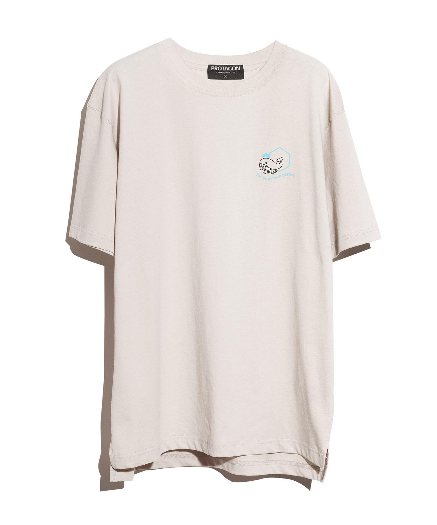 Protagon Whale Symbol Short-Sleeved Tee (Ivory) L