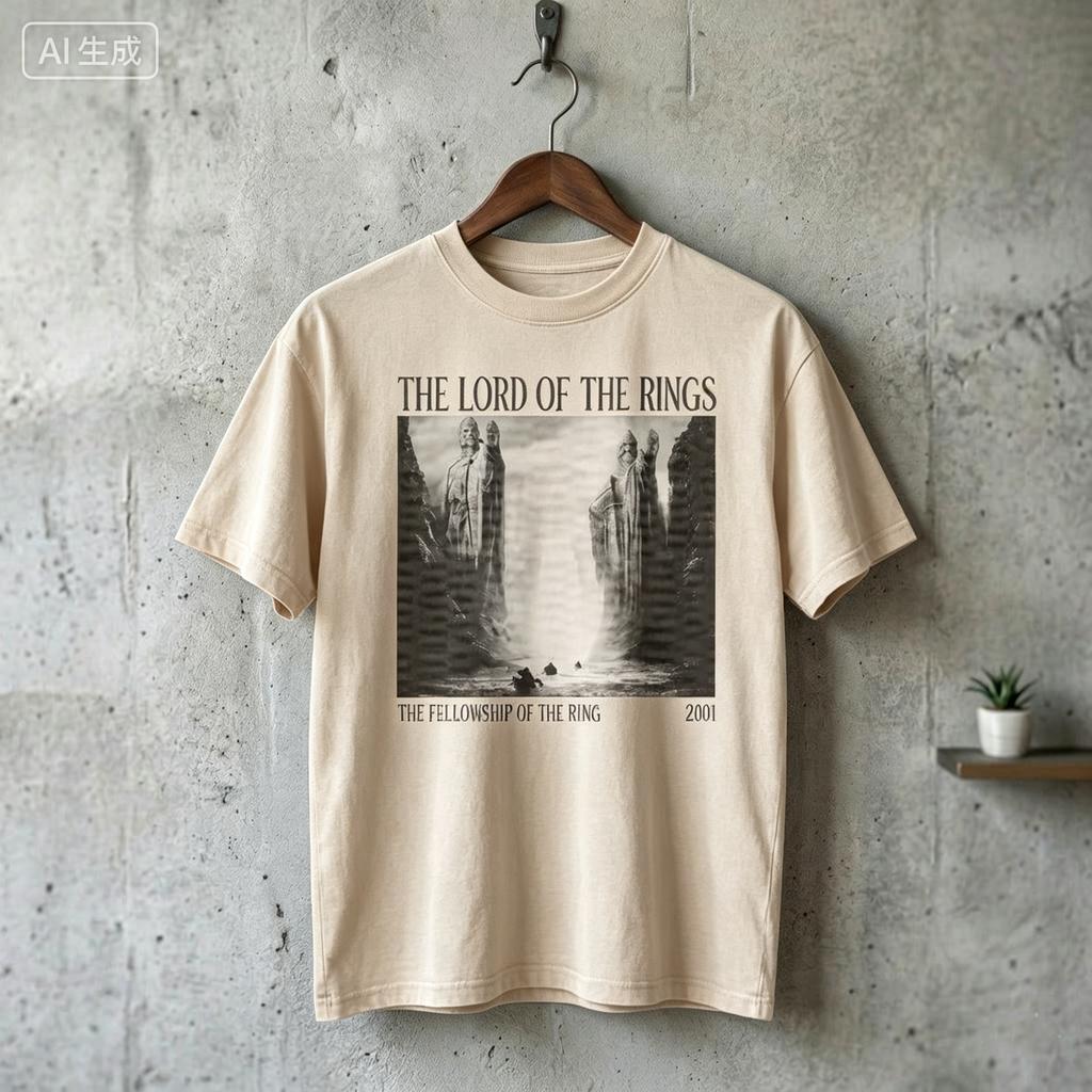 Lord Of The Rings Tshirt Lotr Shirt Fellowship Of The Ring Fantasy Movie Shirt 2026 Summer Unisex Unisex Cotton Unisex Y2k Tshirt