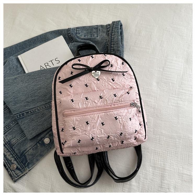 Schoolbag Trendy Foreign Versatile New Fashion Backpack Women's Polka Dot Bow Cute Niche College Backpack Women's Bag