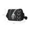 SHELKSBAG Unisex Halloween Skeleton Hand Pattern Adjustable Crossbody Messenger Bag Y2k Fashion Street Gothic Canvas Handbag