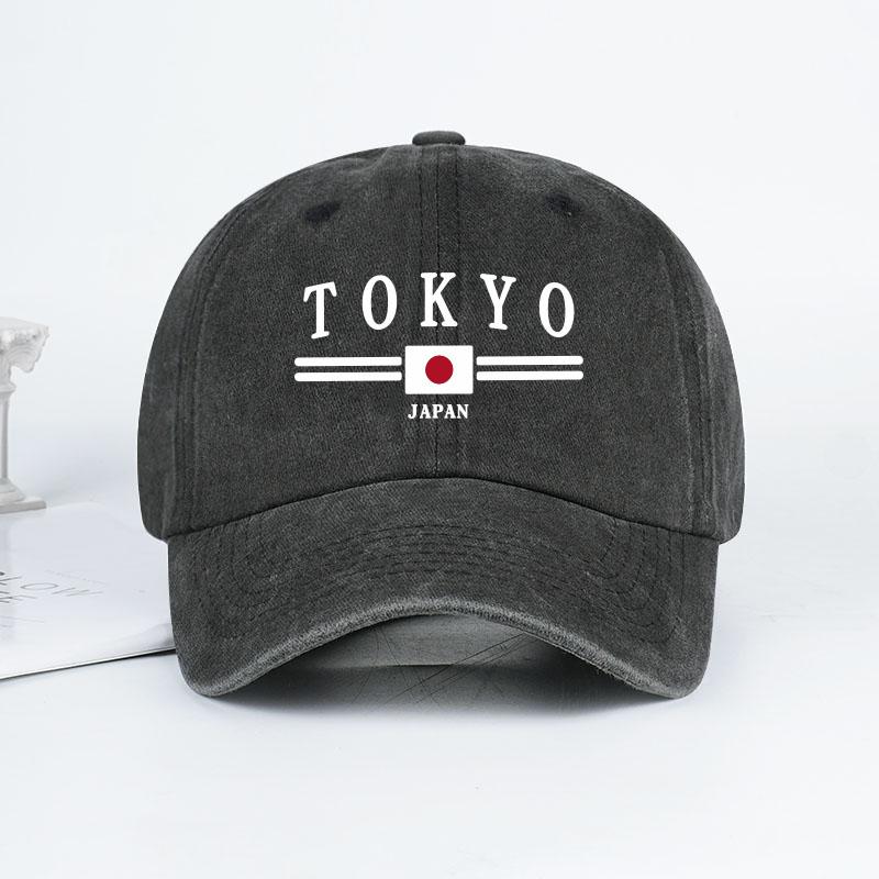 TOKYO JAPAN Printed Washed Baseball Cap Tokyo Japan Urban Style Classic Fashion Daily Commuting Cycling Fishing Holiday Gift