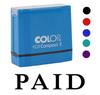 Printtoo Paid Self Inking Rubber Stamp Pre-Inked Office Stamp- Home Office Business Stationery, Black- 42 x 9