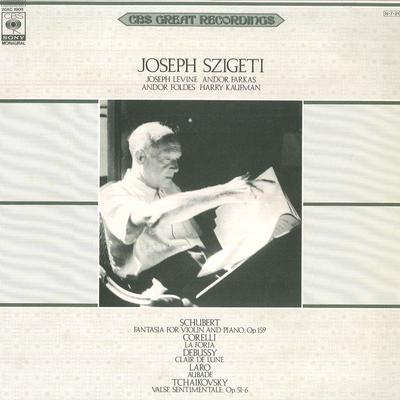 LP Record JOSEPH SZIGETI(VIOLIN)/JOSEPH LEVIN - Schubert/Fantasia For Violin And Pi 20AC1908 CBSSONY 1984 Japan Obi Classical Used