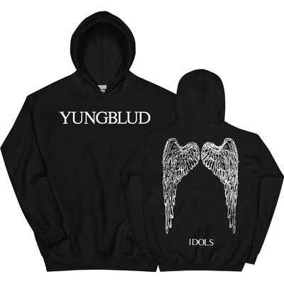 Idols Wings Bluza z kapturem YUNGBLUD Nadruk graficzny Bluzy z długim rękawem Modne pulowery Casualowe męskie damskie bluzy z kapturem