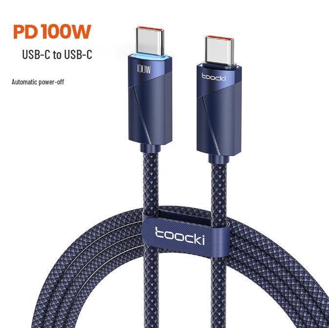 Toocki 100W PD Dual USB-C Fast Charging Cable for Huawei & Apple 15/16.