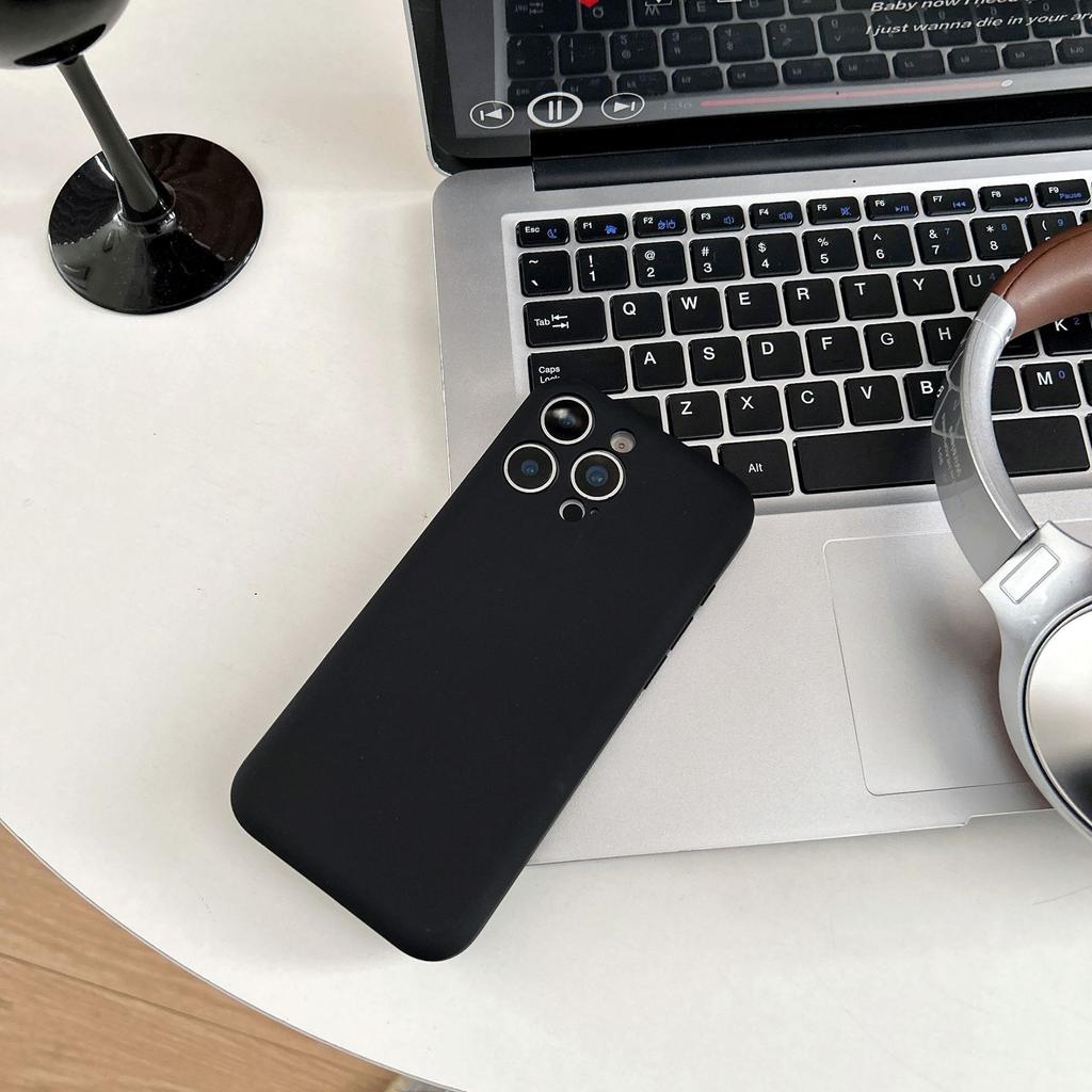 For Apple 16 ProMax Solid Color Phone Case for IPhone 15 All Inclusive Anti Drop 14 in Card Soap Case