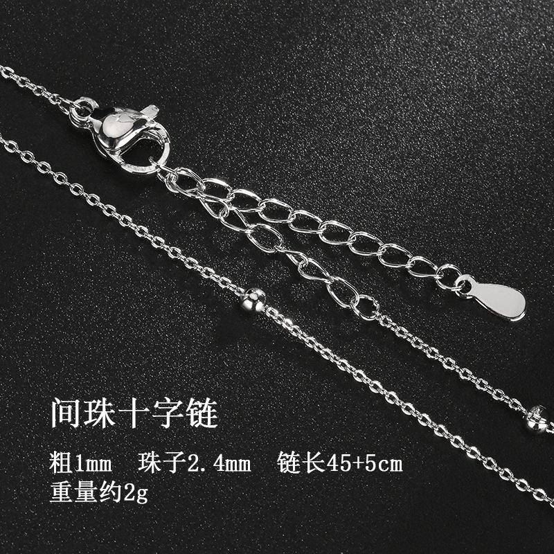 Copper Necklace, Women'S Snake Bone Chain, Side Chain, Gypsy Chain, Round Bead Chain, Long And Short Wave Bead Chain, Goods.