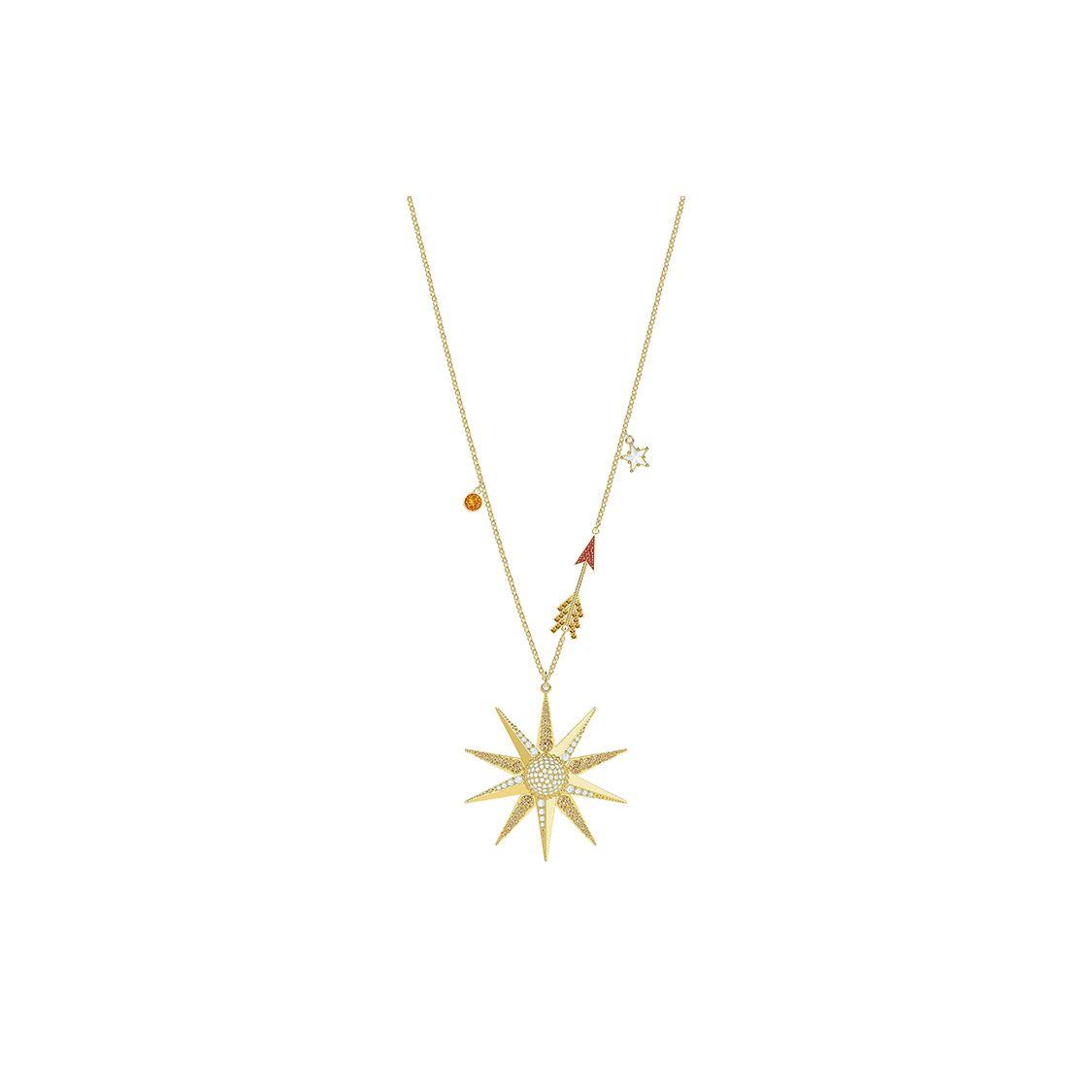 Swarovski Lucky Goodness Sun Necklace Women necklace Gold 5461784 Box (Random Color)