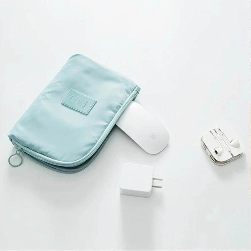 Portable Cable Storage Bag Waterproof Digital Electronic Organizer USB Data Line Charger Plug Storage Bag Travel Cable Organizer