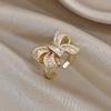 1PC luxury gold-plated synthetic zircon bow ring, with sweet and cool three-dimensional design, niche light luxury fairy style accessories