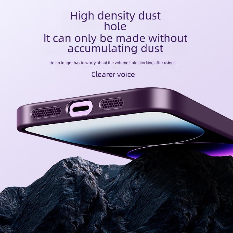 "iPhone 16 Pro Max Frosted Case with Magnetic Metal Bracket for Apple 15"
