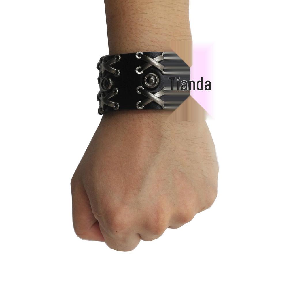 Europäisch-Amerikanisches Punk Retro Nieten Lederarmband - Hip Hop Rock Accessoire