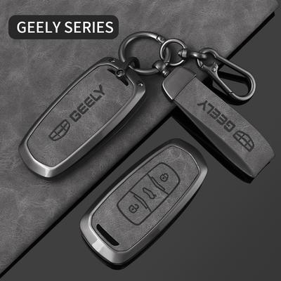 Zinc Alloy Car Key Case Cover Protective Shell For Geely Atlas Pro Emgrand X7 Gs Gx3 Gt Gc9 Keychain Keyless Accessories