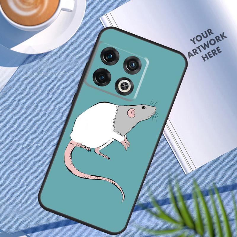 Cute Cartoon Animal Rat Case For OnePlus 12R 10T 10R 9R 8T 12 11 9 10 Pro Nord CE 3 Lite 2 2T CE4 N10 N20 N30 Cover