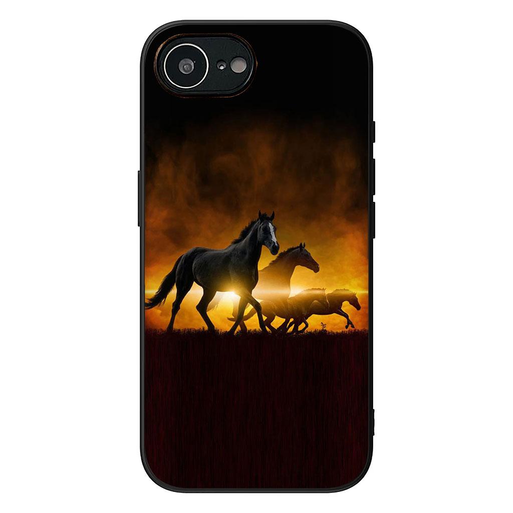 

Cover for Apple iPhone 16 15 14 Plus 13 12 Mini 17 Pro Max + ProMax 16E Air 16+ 15+ Coque Phone Case Cool Wild Horse iPhone 15 Pro Max