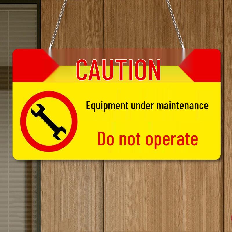 PVC Safety Warning Sign for Equipment Maintenance