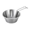 304 Stainless Steel Portable Sherpa Bowl: Multi-purpose, Foldable, Hangable Over Open Flame for Outdoor Camping and BBQ - Soup Cup