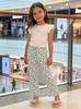 Spring-Summer Girls' European American Micro-Flare Slim Leggings
