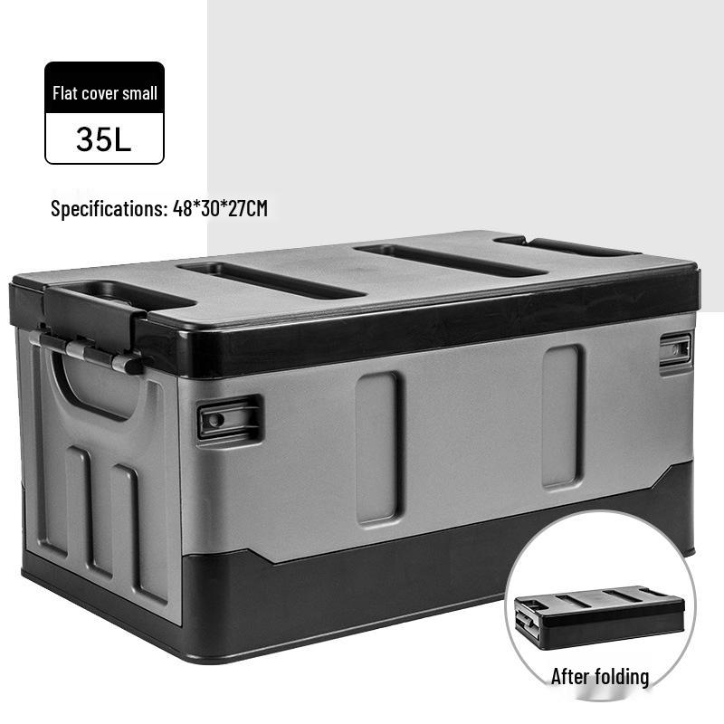 Vehicle Trunk Organizer: Car Interior Storage Box and Tail Box Case for Practical Item Collection.