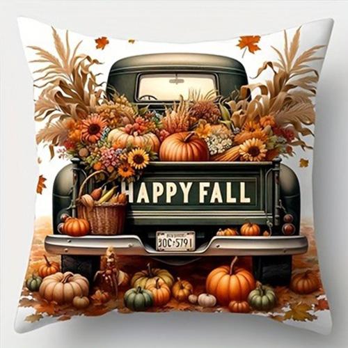 Thanksgiving Harvest Festival Throw Pillow Cover Fall Fruit Harvest Pattern For Fall Thanksgiving Decor Living Room