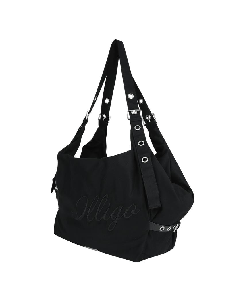 Illigo Letter Big Shoulder Bag Black