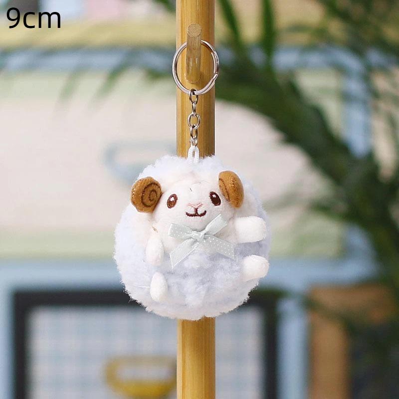 Pp Cotton Little Sheep Plush Keychain Soft Comfortable Cartoon Animal Stuffed Doll Collection Cartoon Sheep Plush Keyring