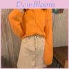Fall Korean Style Knit Cardigan With Wool Blend Fabric For Women Casual Wear